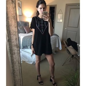 Black Suede Shift Dress